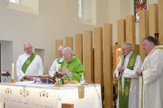 Deacon Cathal Galligan, Fr Francis McGrath, Archbishop Michael Neary, Fr Paddy Mullins, Fr Ciáran Blake